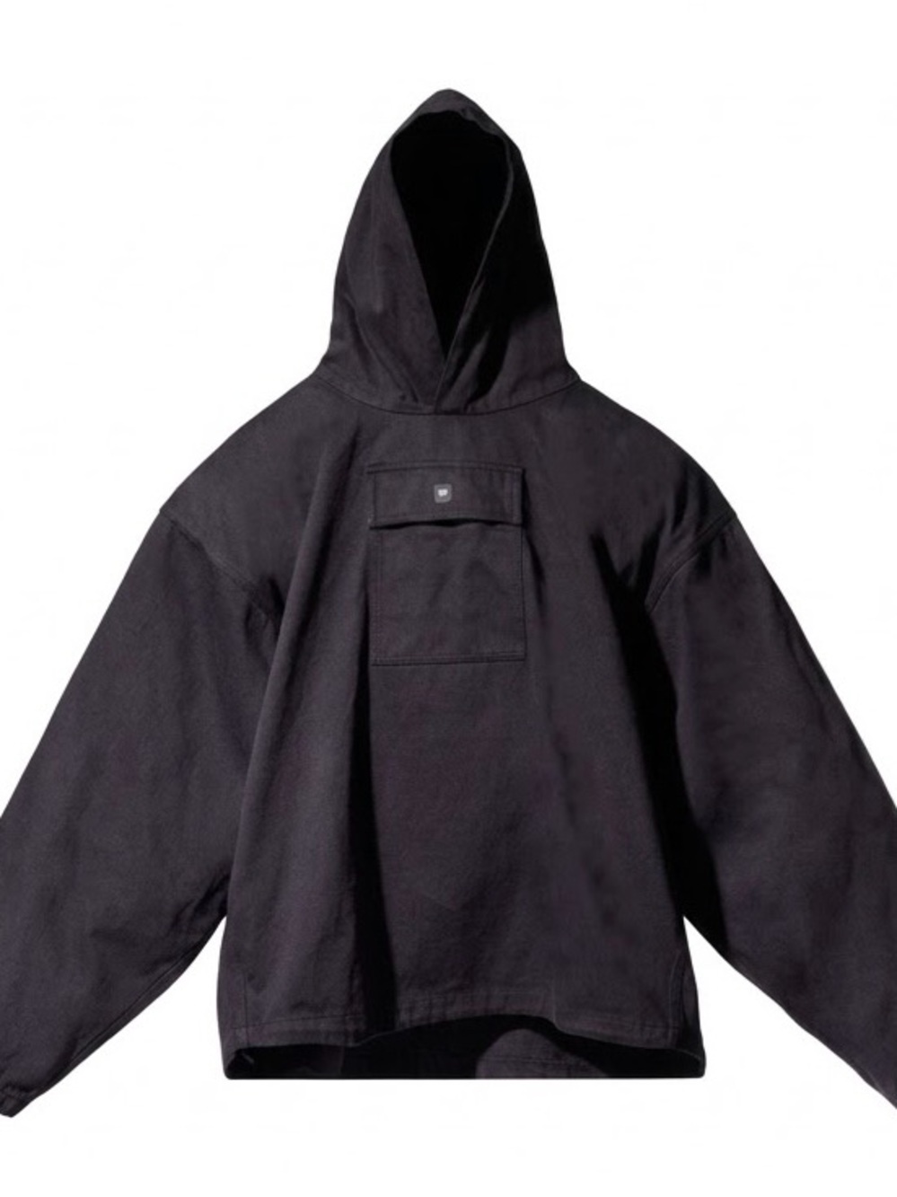 Yeezy GAP Engineered By Balenciaga Black Sateen Anorak Hoodie Brand New Kanye